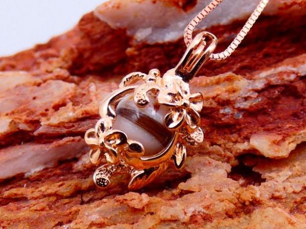 Engelsrufer mini "Blumenmeer" mit 8mm Perle Echtgold